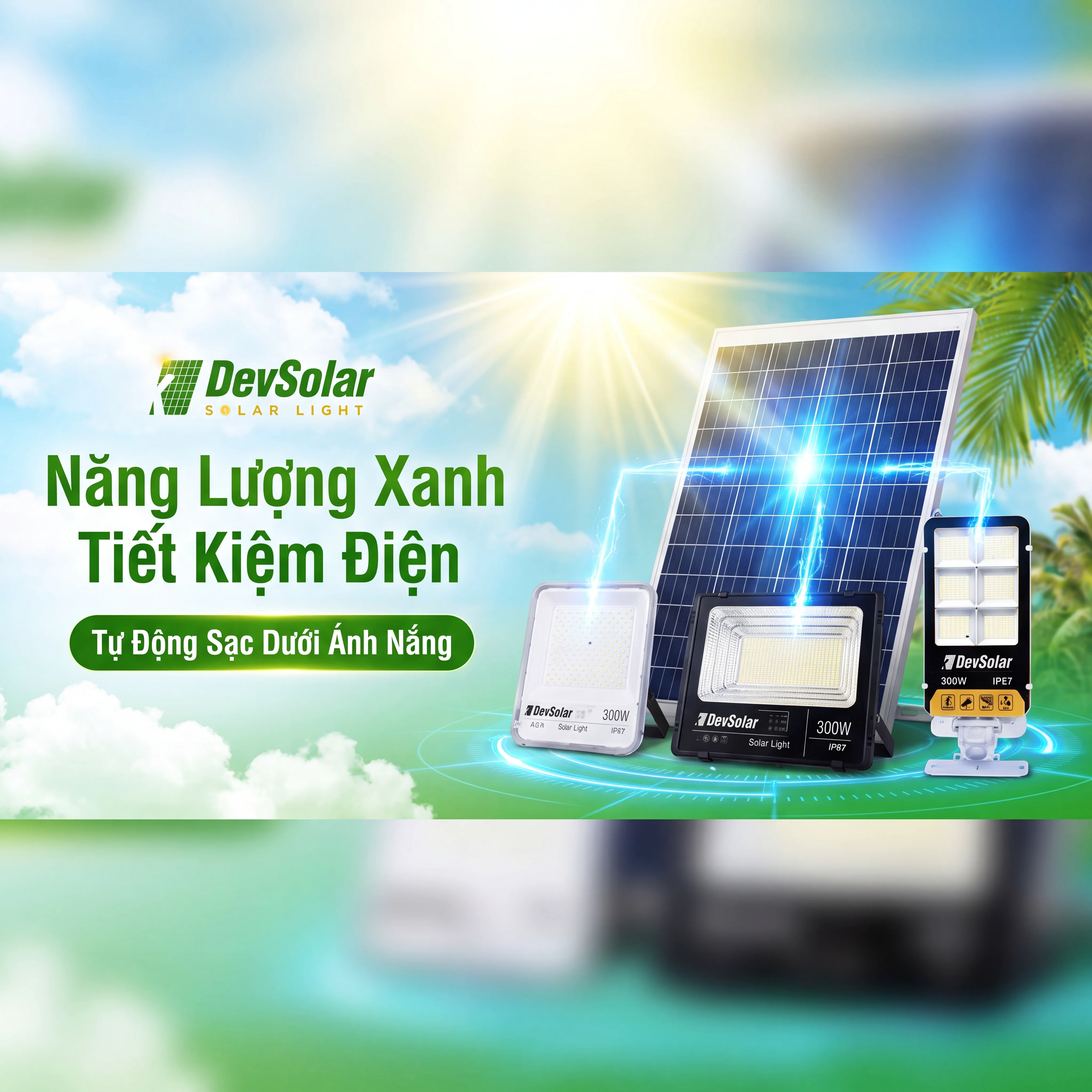 Đèn Đường Năng Lượng Banner
